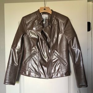Faux leather jacket